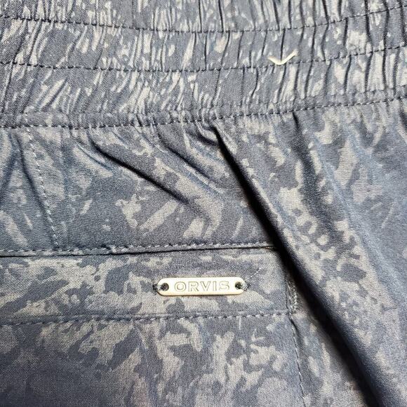 Orvis Women's Embossed Pull-On Travel Shattered Glass Navy Skort Size Medium - Picture 6 of 12